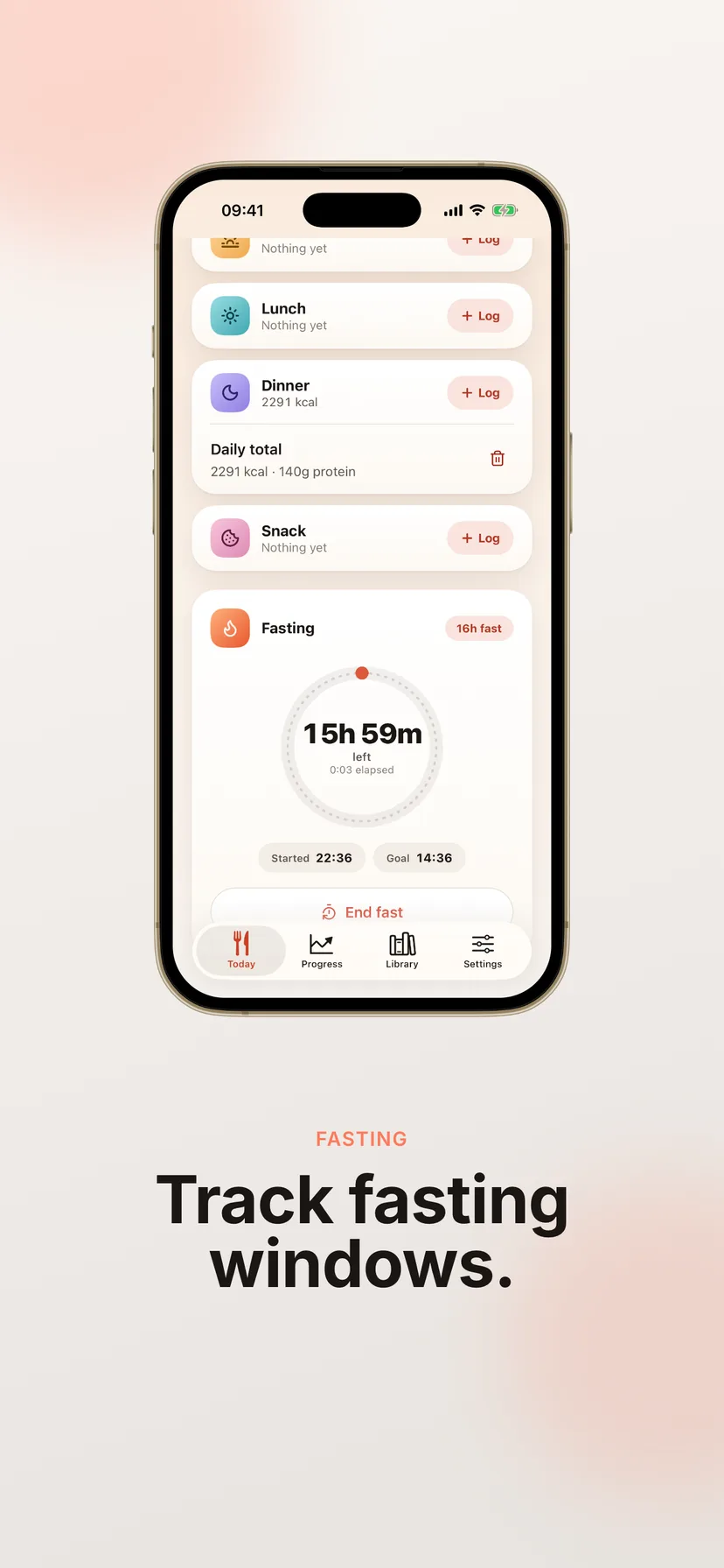 Calorie Keeper app screenshot showing a history screen