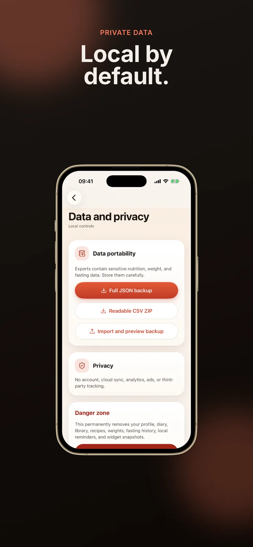 Calorie Keeper app screenshot showing an app detail screen